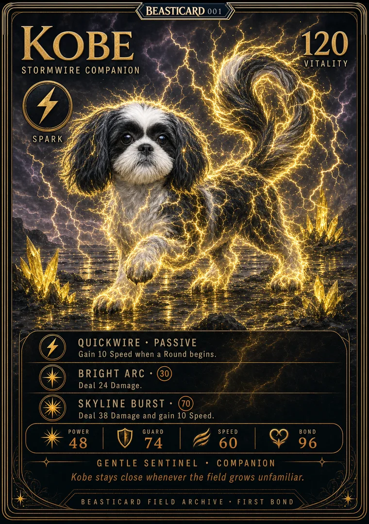 Entry 001, Dog, struck as Kobe on the Spark seal